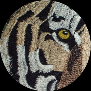 Embroidery Art close-up-view: Bengal Tiger