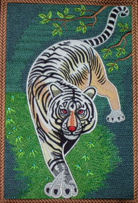 Embroidery Art: White Tiger
